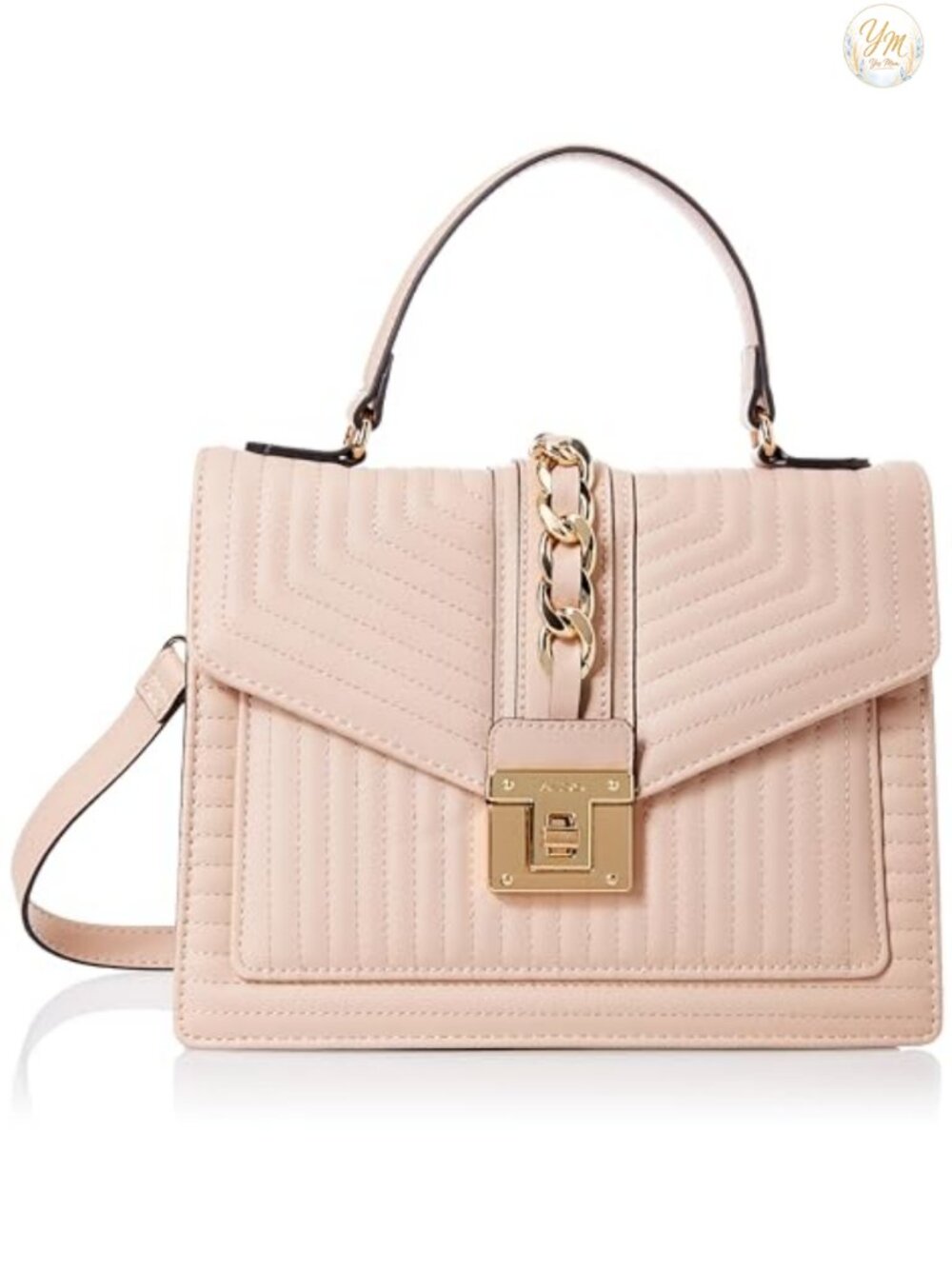 ALDO Top Handle Satchel Purse - Faux Leather Medium Handbag